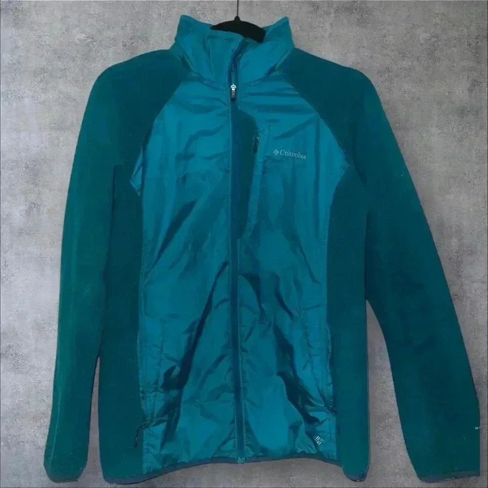 Columbus teal‎ zip up size medium